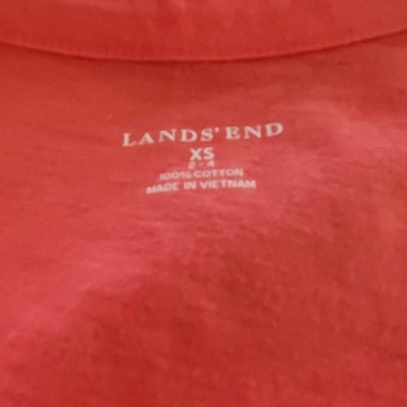 Lands End Orange Sleeveless Blouse XS - Picture 2 of 3